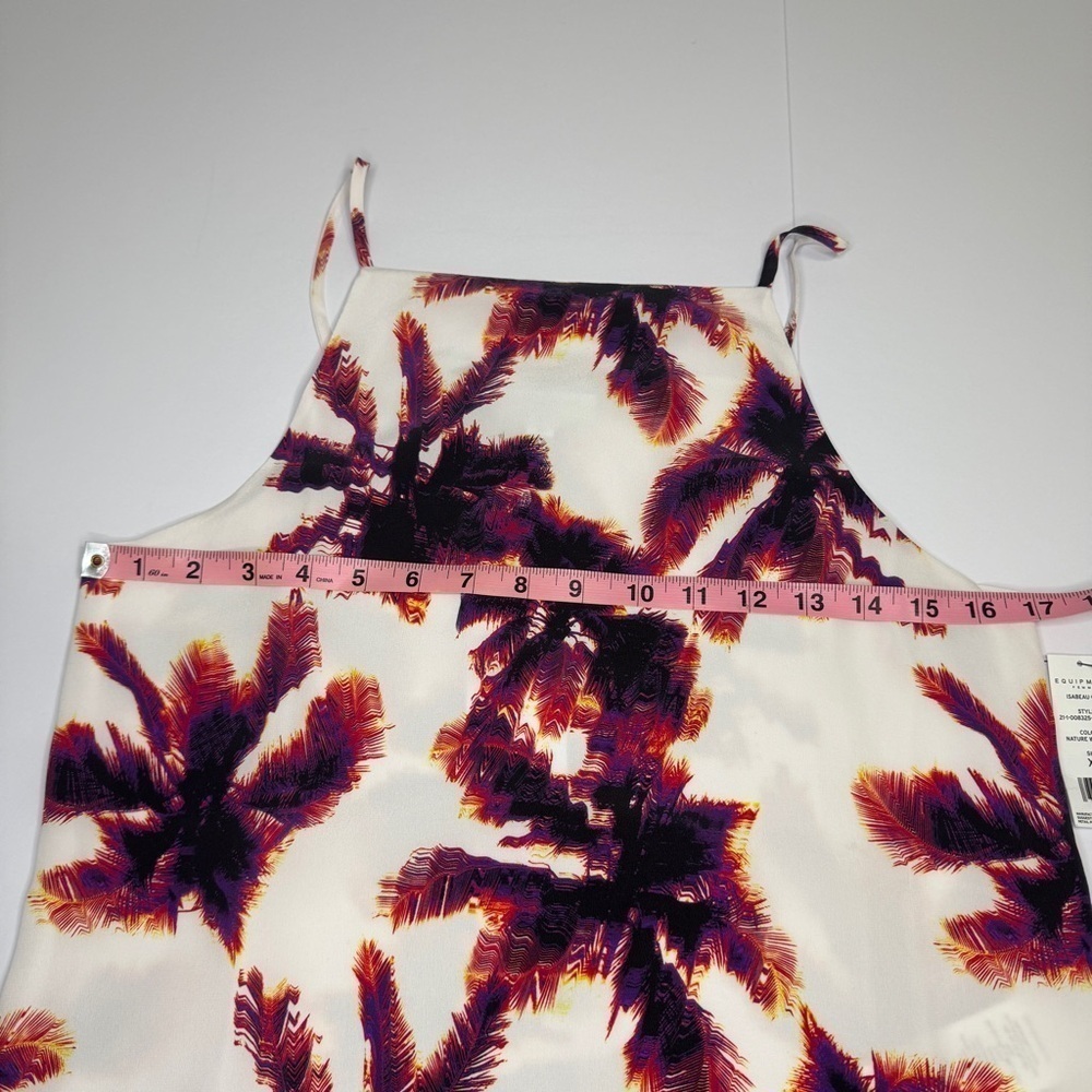 EQUIPMENT Femme NWT Women's XS Isabeau Cami Nature White Multicolor top - Picture 10 of 10